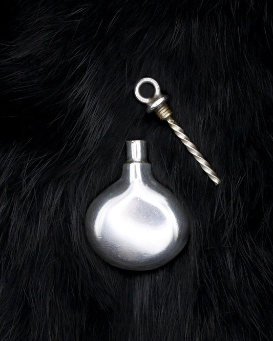 LARGE PERFUME BOTTLE SILVER PENDANT