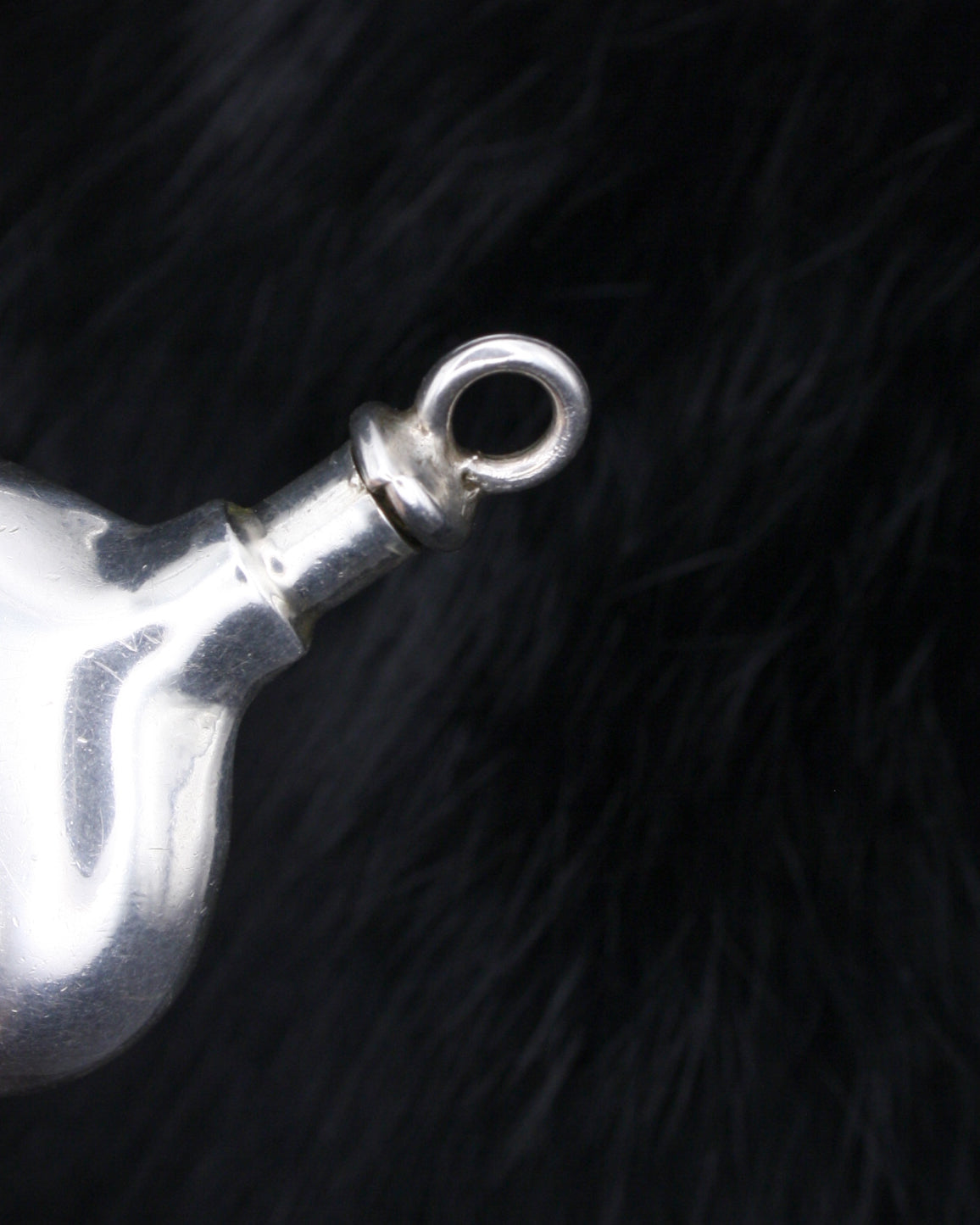 LARGE PERFUME BOTTLE SILVER PENDANT
